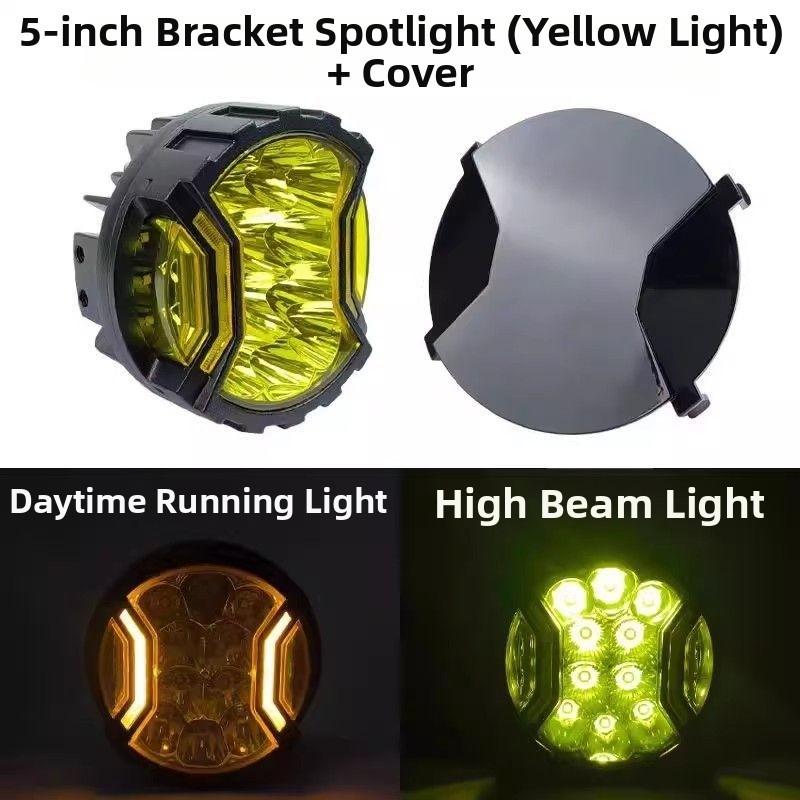 5/7 Inch Powerful LED Off White Yellow Road Light For ATV SUV Car Motorcycle Automobile LED Sport Work Lamps Car Headlamp