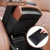 Car Armrest Mat Center Console Arm Rest Protection Cushion Auto Armrests Storage Box Cover Pad Wave Embroider PU Leather