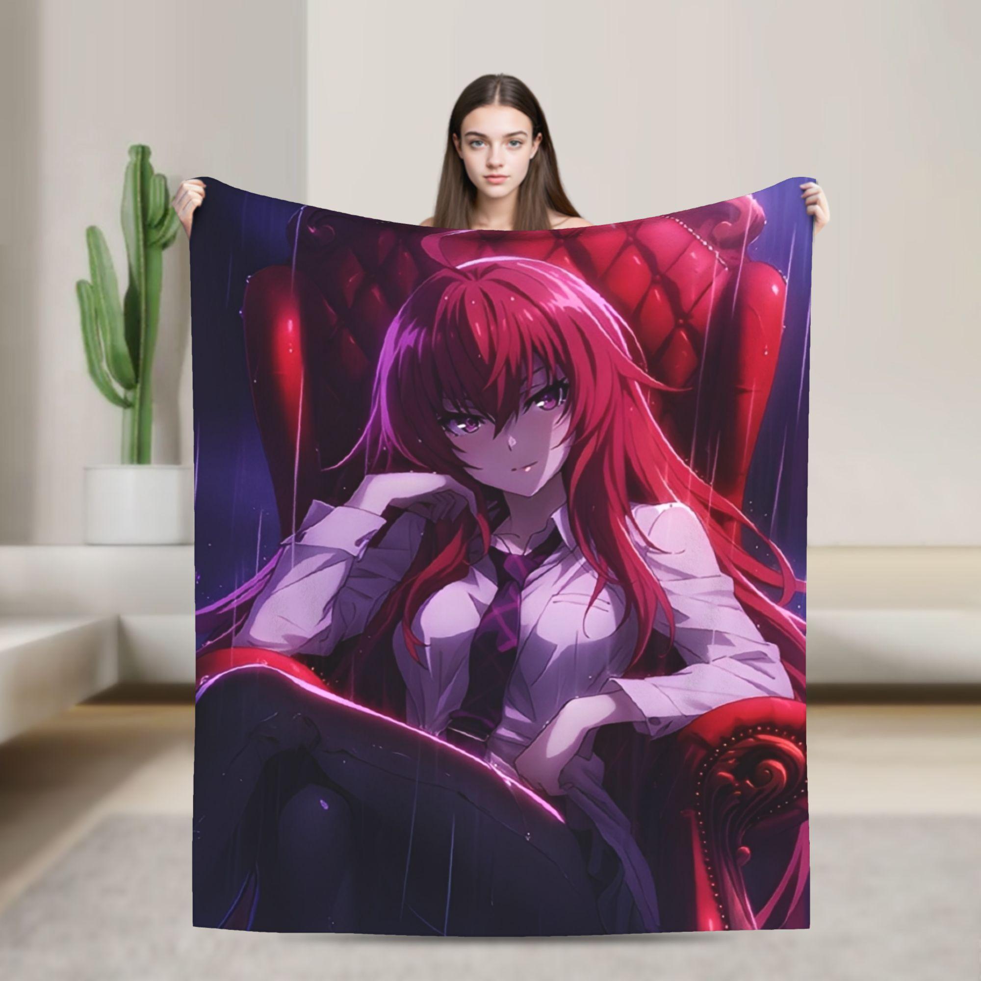 

Rias grimory High School DxD Anime Flannel Blanket Soft Throw Blanket for Living Room Travel Office Bedspread Sofa Bed Cover 130x150cm