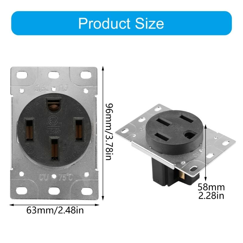 Powerful RM 50DF 50A NEMA 14 50R Outlet Industrial Socket Gold Plated Connectors Commercial Receptacle