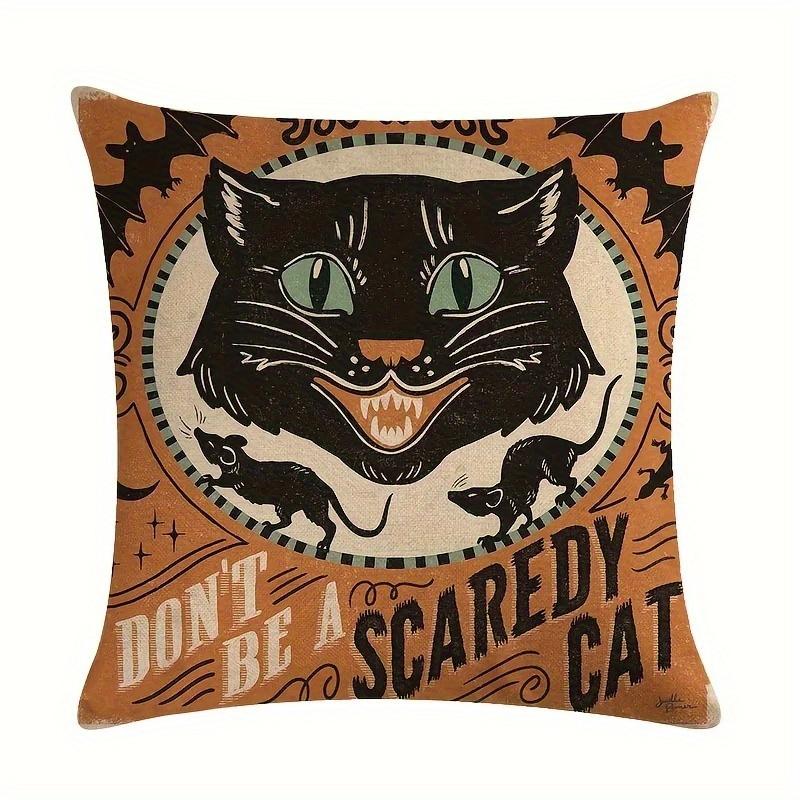 

Home Decor Halloween Themed Spooky Decorative Pillow Covers Pattern Cushion Cover Suitable For Sofa Bedroom Car Pillow Cover 16x16Inch