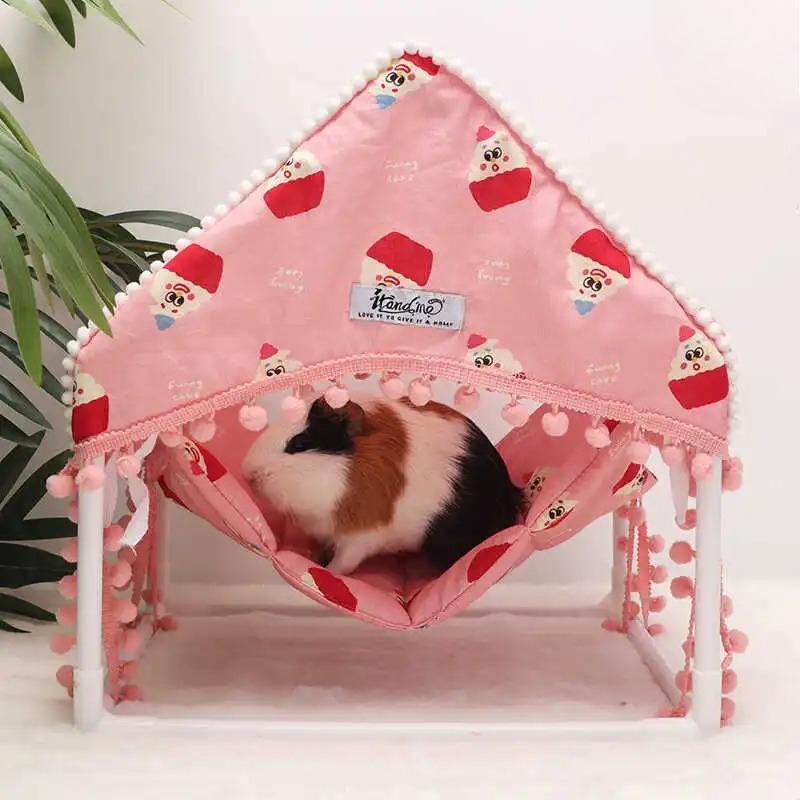 Small Pet Hammock Ferret Guinea Pig Chinchilla Dutch Pig Hanging Bed House Rat Hamster Shelter Accessories Small Animal Tent