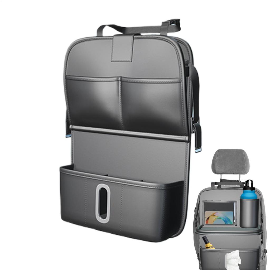 Backseat Organizer Car Seat Storage Organizer Anti-kick Pad Protector for Vehicles Auto Backseat Storage Bag with Folding Food