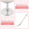 2Pcs 304 Stainless Steel Dessert Cup Ice Cream Cups Salad Goblet Retro High Base Bowl For Fruit Yogurt Snack Dish Bar Dinnerware