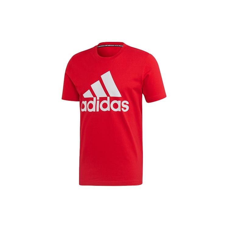adidas Large Logo Sports Stylish Short Sleeve Red Men s FL3943 S