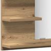 Bathroom Mirror with Shelves Artisan Oak Finish 60 x 10.5 x 45 cm