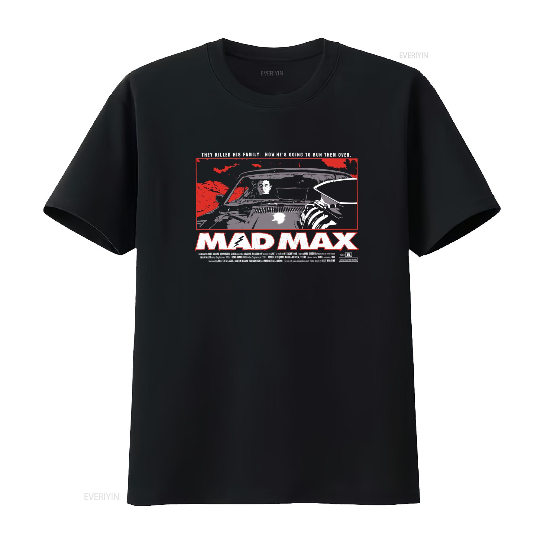 

MAD MAX 1 Movie Poster T Shirt Black Available in All Sizes vintage Washed graphic Slightly Soft fashion homme Unisex 4XL