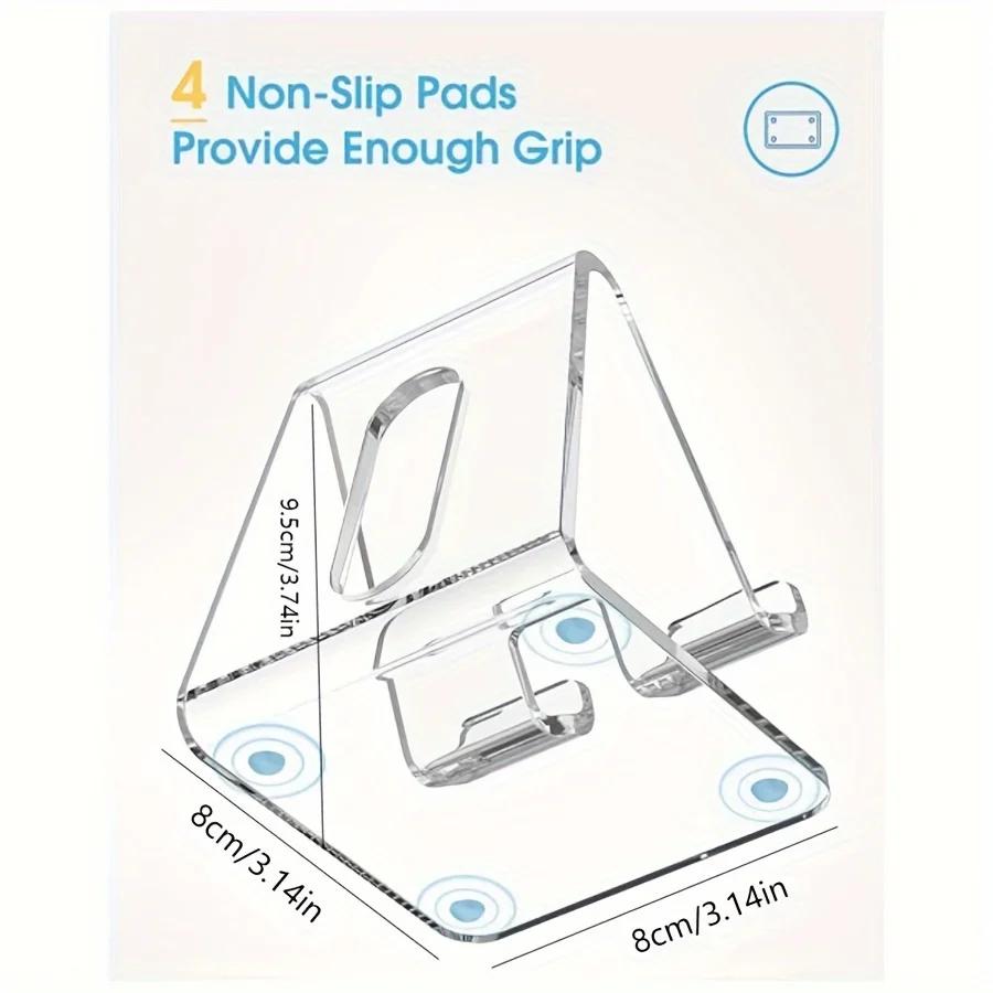 Universal Transparent Mobile Phone Holder Simple Lazy Desktop Tablet Bracket Counter For All Smartphones IPad