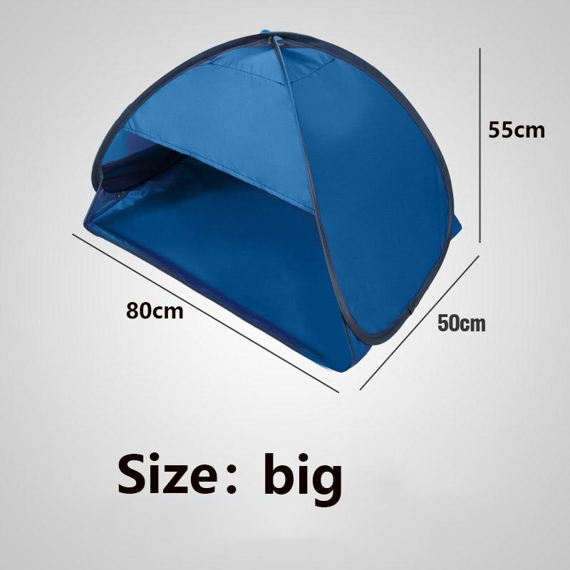 Outdoor automatic quick-opening beach sunshade lazy tent sun and windproof warmth shade sun protection headrest ultralight tent