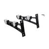 2 Pcs Matte Black Double Curtain Rod Holders Durable Double Stand Hook  Bedroom