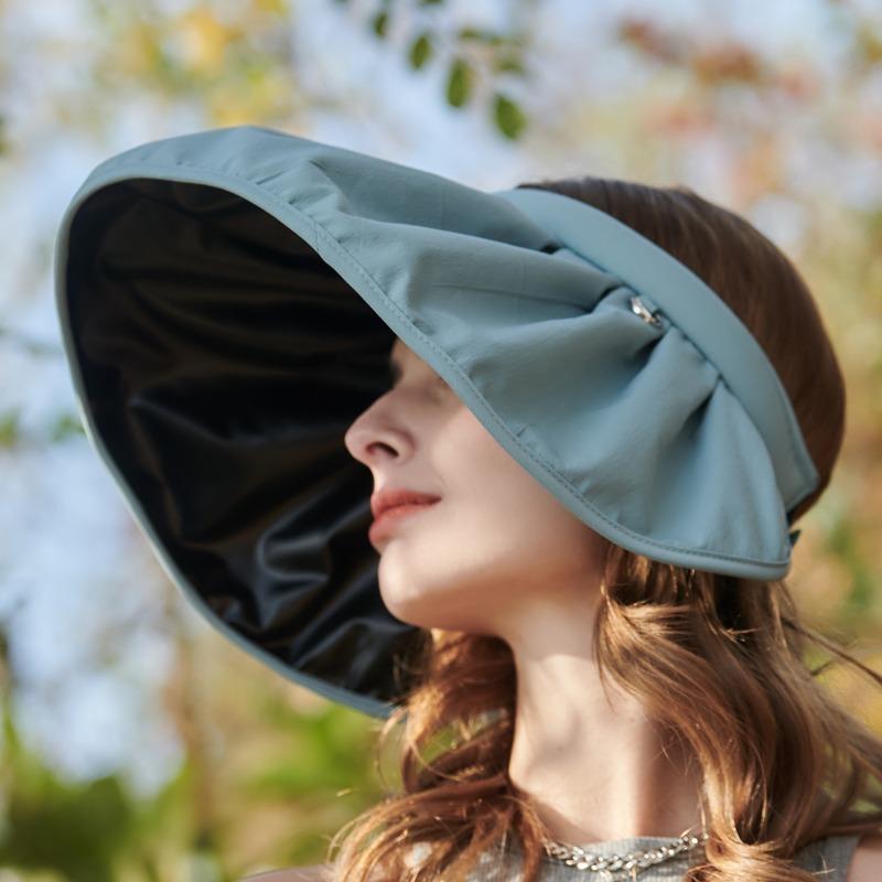 

Hairpin, empty top hat, women s summer sunshade, sun protection, UV protection, outdoor beach curled hair with hat, large brim.