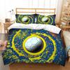 Hot Sell Fashion 3D Creative Bedding Suit Football Quilt Cover Luxury Bed Set Soccerl Home Bedroom Bed Decor Microfiber Soft Duvet Cover