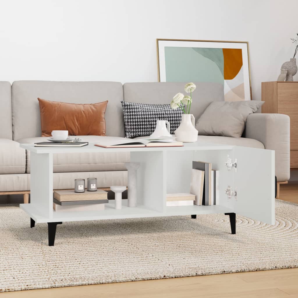 White Coffee Table 90 x 50 x 40 cm Particleboard