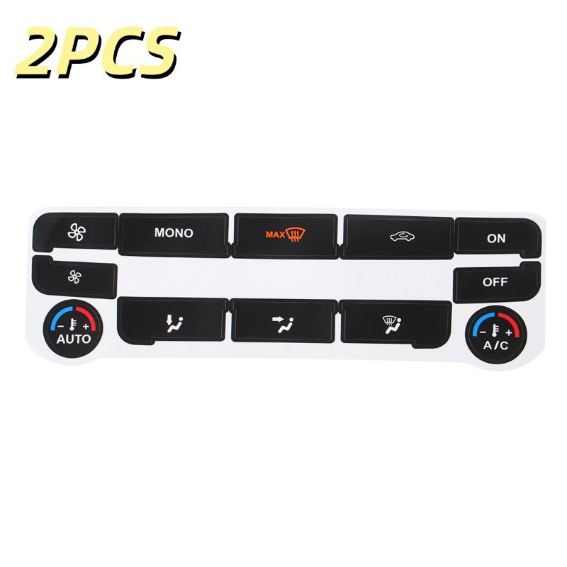 2 Sheets Central Control Dashboard Button Stickers Car Button Ac Label For Repairing Air Conditioning Control Buttons