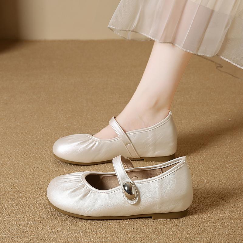 

Модные женские лоферы CRLAYDK с круглым носком, повседневные слипоны, складные, женские туфли Мэри Джейн, легкие кожаные туфли для платья, мокасины для вождения для леди 40