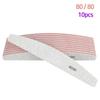 10Pcs/Lot 80/100/150/180/240 Grit Limas Trimmer Lime Nail Art Ongle Manicure Tool Nail File Buffer Double Side Nail Files Buffer