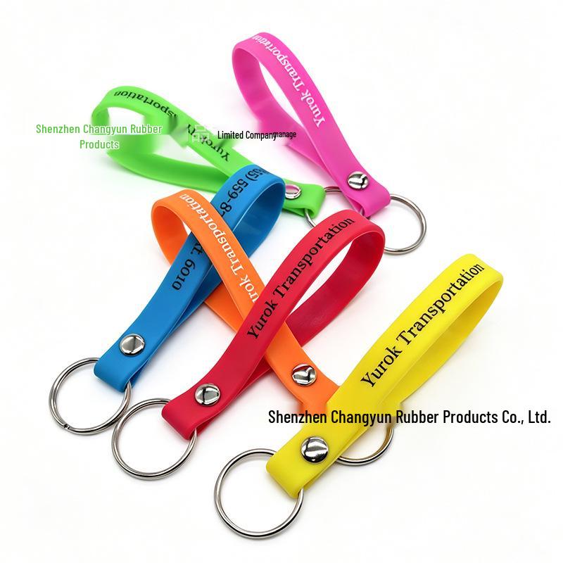 Luminous Silicone Rubber Wristband & Keychain Custom Accessories Eco-friendly Silicone