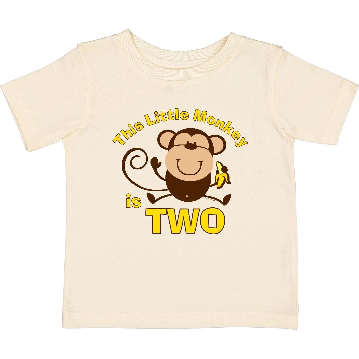 Inktastic Little Monkey 2nd Birthday Boy Baby T-Shirt Boys Jungle Safari Banana 110