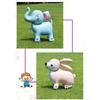 Cartoon Animals Stand Up Aluminum Film Balloons With Wheels Unicorn Tiger Giraffe Elephant Dinosaur Birthday Party Decoration