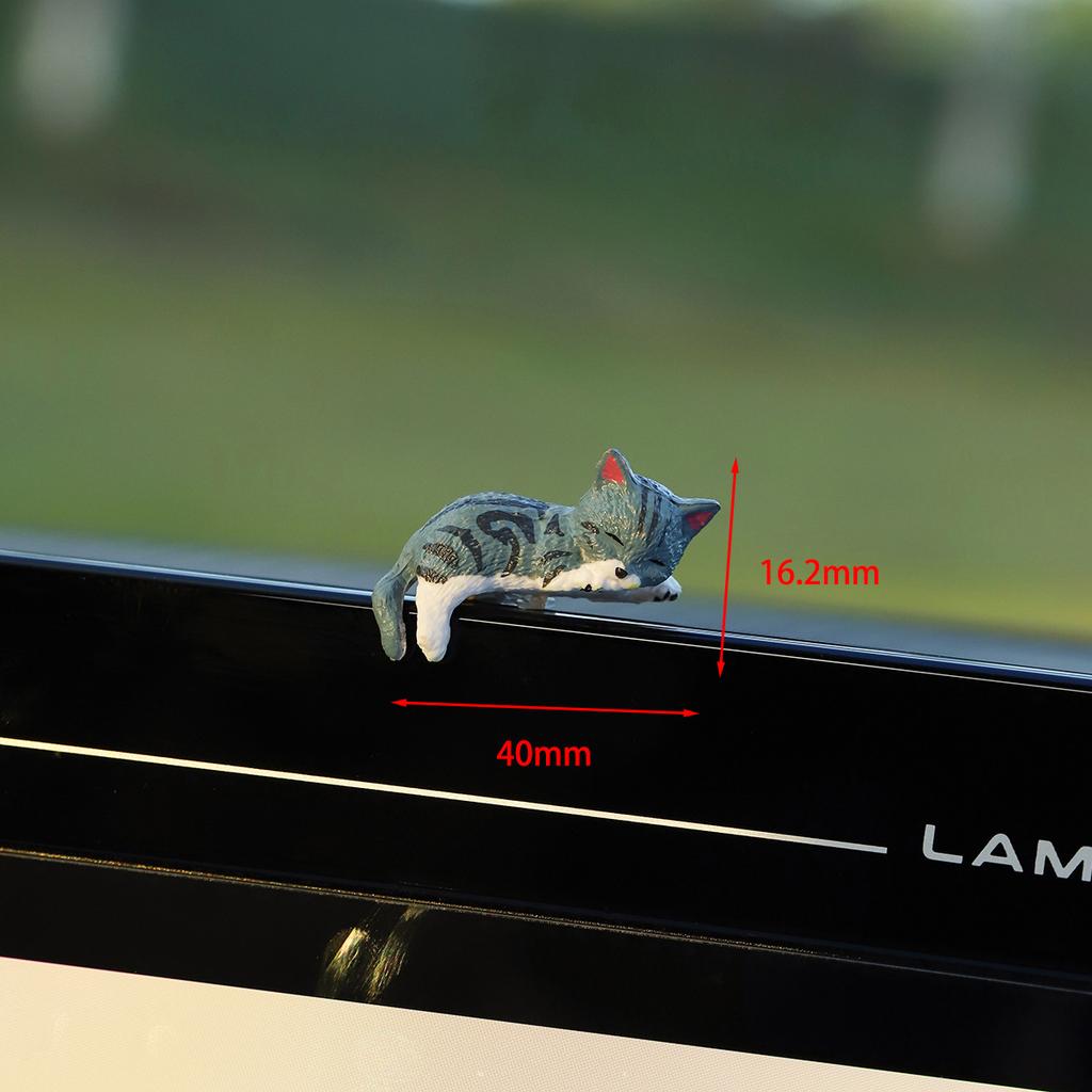 Cute Cartoon Cat Car Center Console Display Ornament Decoration Micro Landscape Desk Ornaments Car Accessories Interior