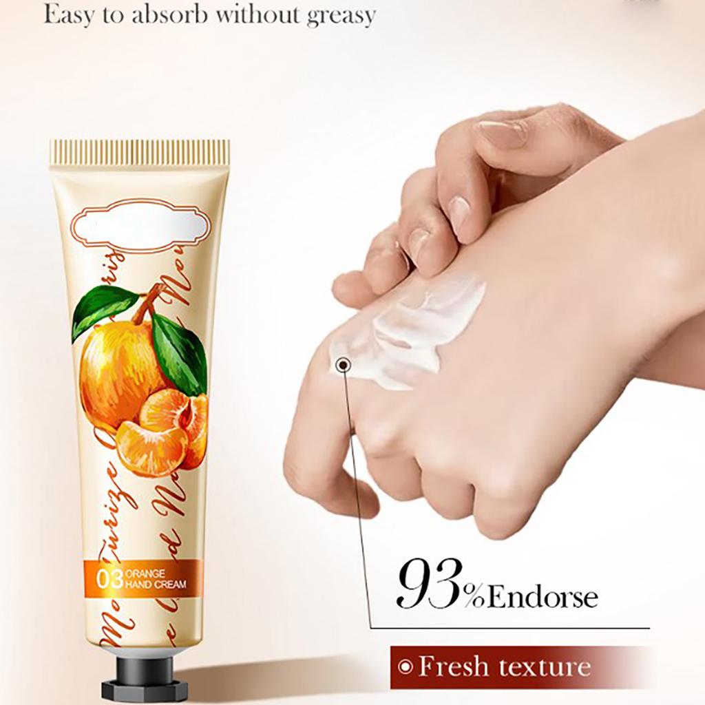 Travel-Size Hand Lotion Gift Set of 5, Moisturizing Cream with Fruity Floral Scents, Nourishing Care for Dry Cracked Hands in Winter