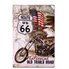 Route 66 Souvenir License Plate, American Auto Metal Sign 20x30cm