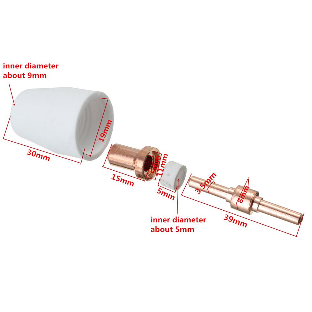 40 Stück Luftplasmaschneider-Verbrauchsmaterialien, passend für PT-31 LG-40 Brenner CUT-40 50