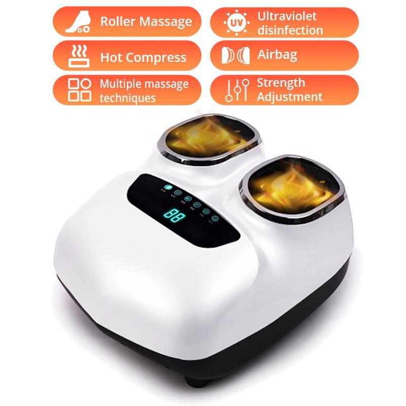 220V Heated Air Compression Massager Multifunctional Roller Shiatsu Foot Leg Body Relaxation Home Gift белый