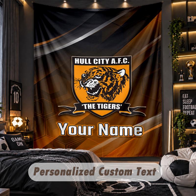 TapestryHull FC Custom Name Text Personalized Wall Hanging Tapestry Home Wall Decor