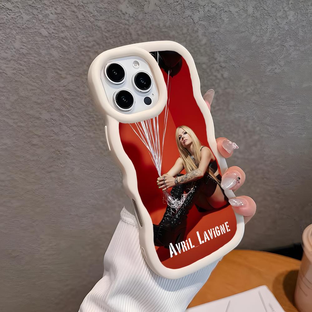 

Avril Lavigne Wavy Edge TPU Mobile Phone Case for iPhone 17 16 15 14 13 12 11 Air Pro Max Plus Colorful Cover iPhone 15 Pro Max