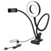 USB Powered Adjustable LED Fill Light Photography Light Phone Bracket for Live Broadcast Black