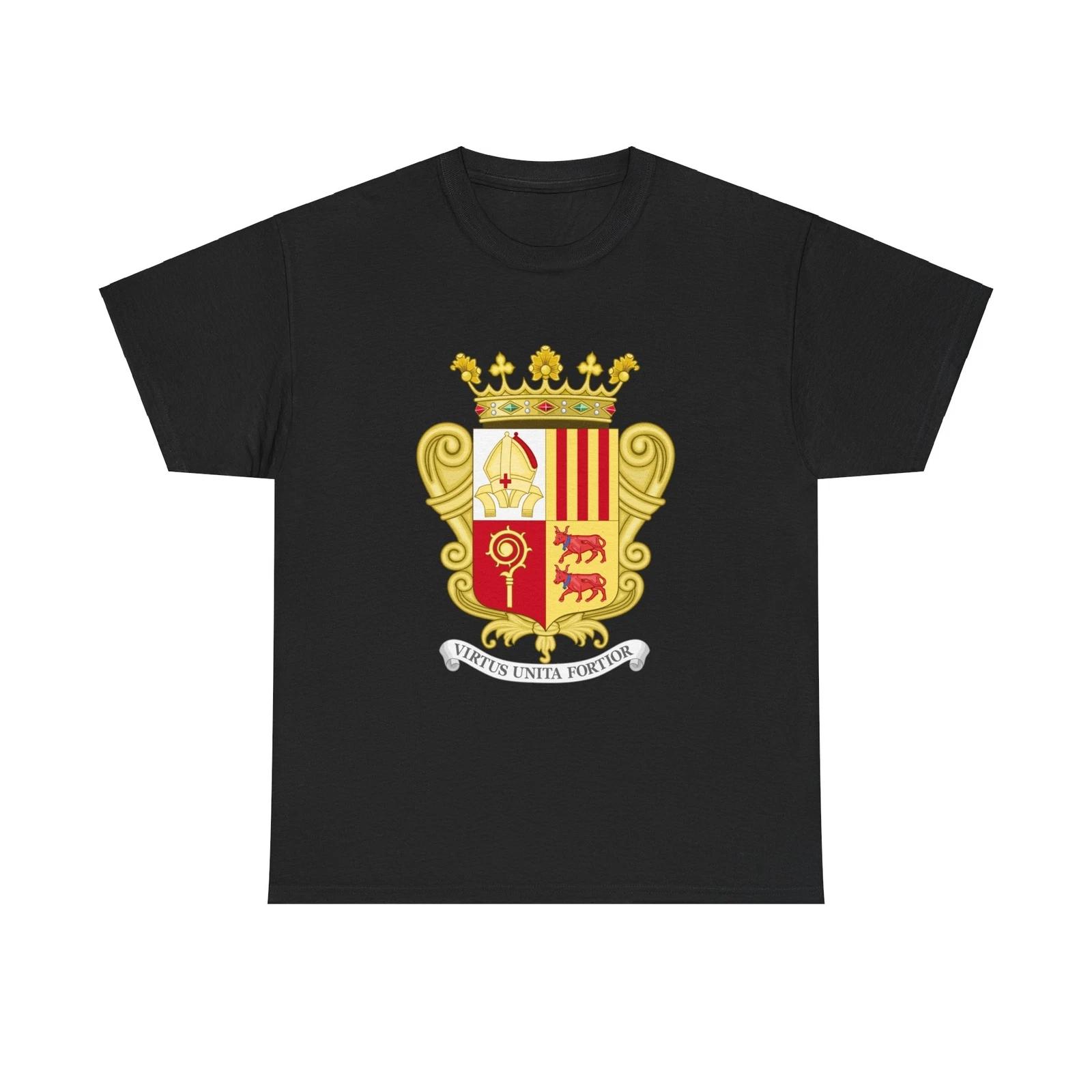 Historical Coat of Arms of French Prince of Andorra - T shirt 4XL