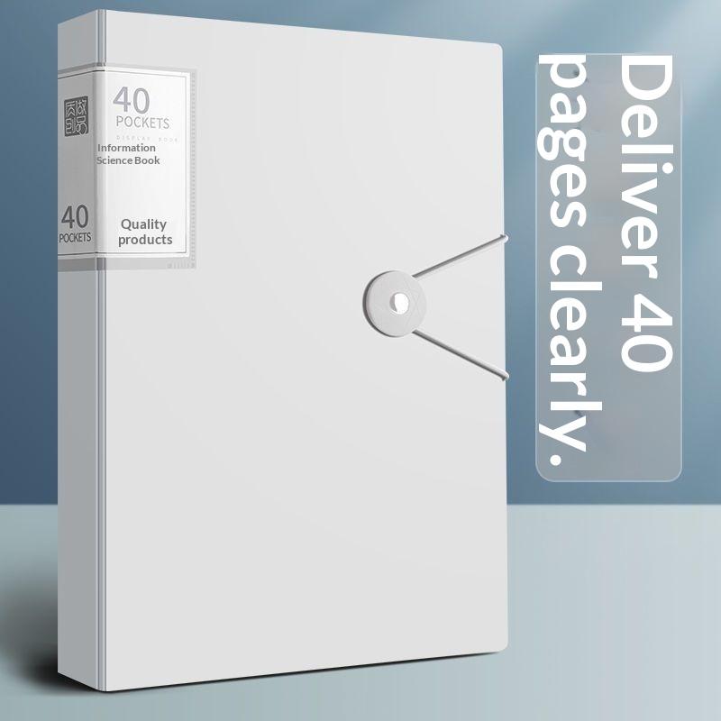 1Pcs Pp High Transparency And Waterproof Insert Brochure 60/100 Pocket A4 File Folder Suitable For A4 Size Documents And Papers