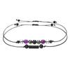 Woven Handmade Beaded Stone Bracelet Cylindrical Amethyst Tiger Eye Powder Crystal Bracelet Couple Friendship Bracelet