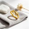 One Leaf Knows Autumn Layered Leaf Relief Closed Band Ring/ODM   & Customization           JZ346