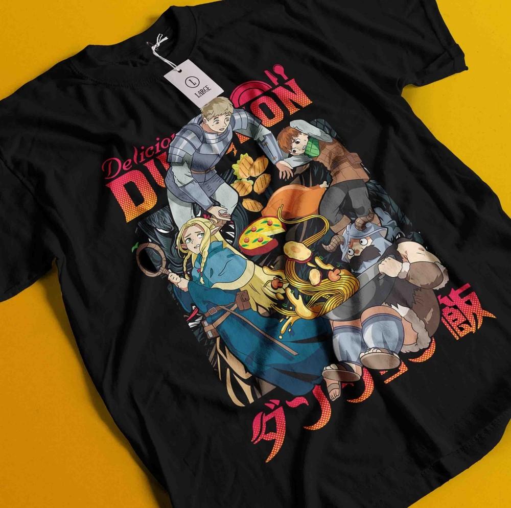 

Dungeon Meshi Shirt Laios Tshirt Marcille T-Shirt Chilchuck Tee Senshi Anime L