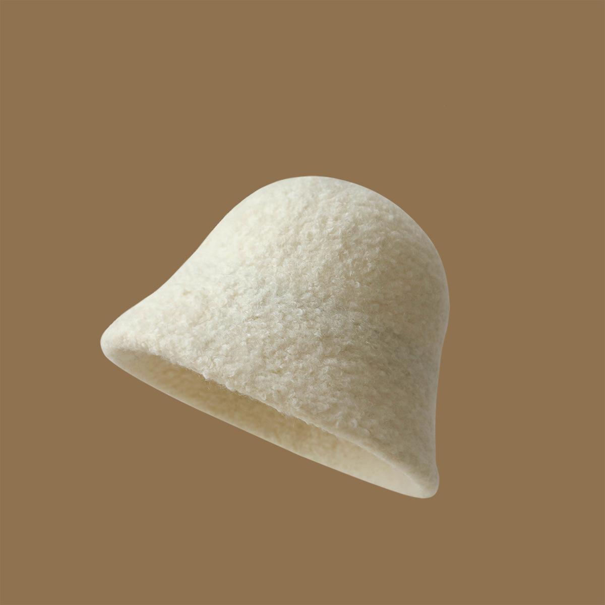 

Зимова плюшева капелюх із штучним хутром Рибальські шапки для жінок one average size вершковий