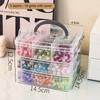 1/2/3/4 Tier Transparent Adjustable Stackable Compartment Slot Plastic Storage Box For Organizing Toys Jewelry Accessories
