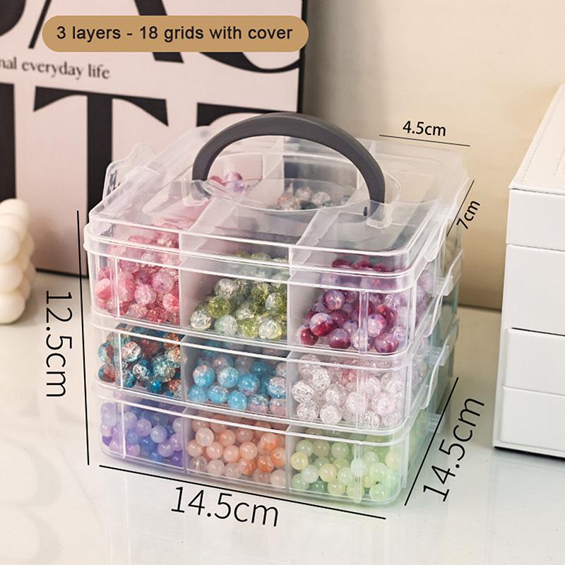 1/2/3/4 Tier Transparent Adjustable Stackable Compartment Slot Plastic Storage Box For Organizing Toys Jewelry Accessories
