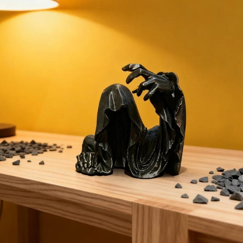 Resin Death Statues Grim Reapers Figurines Suriels Sculpture Ornament Bookshelf Decors for Home Halloween Decors