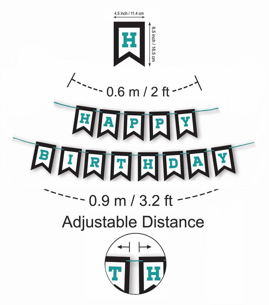 Inkdotpot Birthday Party Decorations Happy Birthday Party Garland Baby Boy Or Girl Car Gender Neutral Pennant Banner