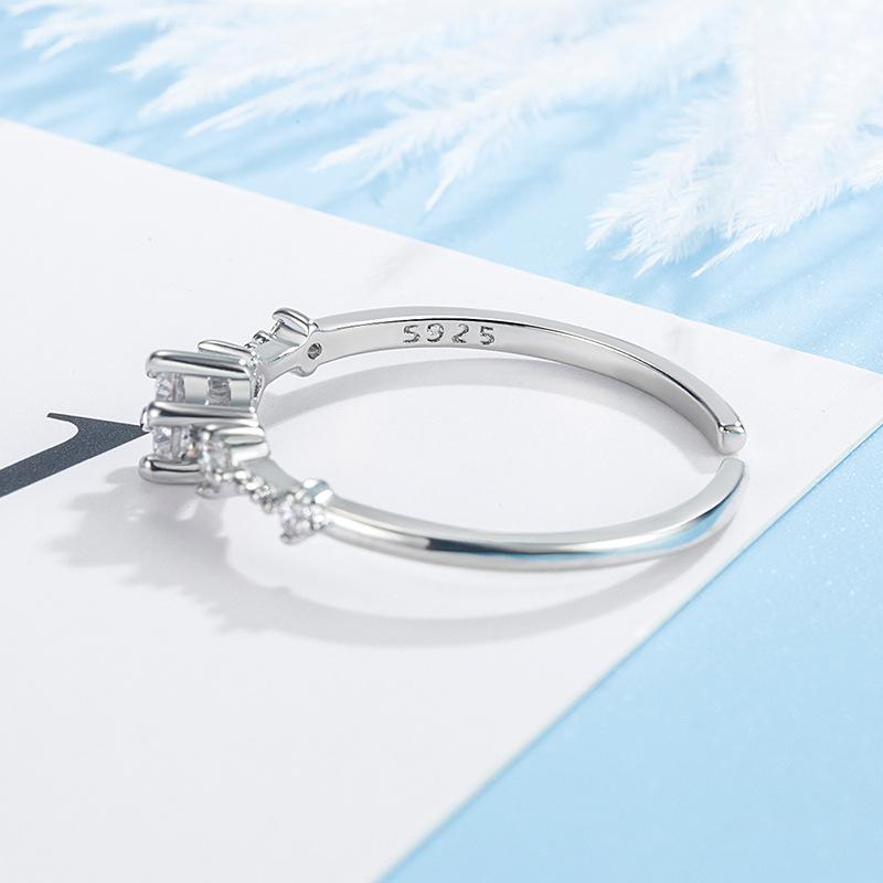 Sace Gems Inel clasic din zircon din aliaj de cupru Bijuterii pentru femei Cadou de petrecere de promisiune de nuntă