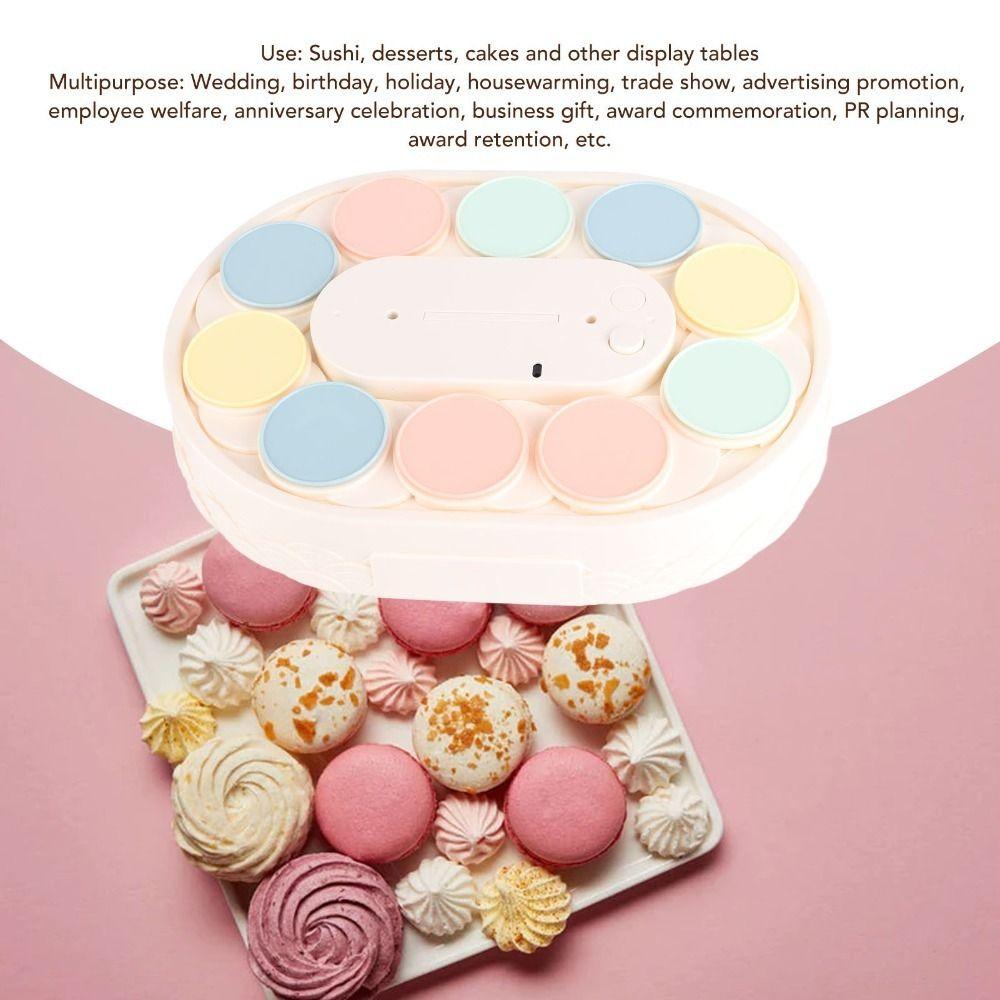 Rotating Automatic Rotary Table Plastic Rotating Dessert Display Stand Dessert Presentation
