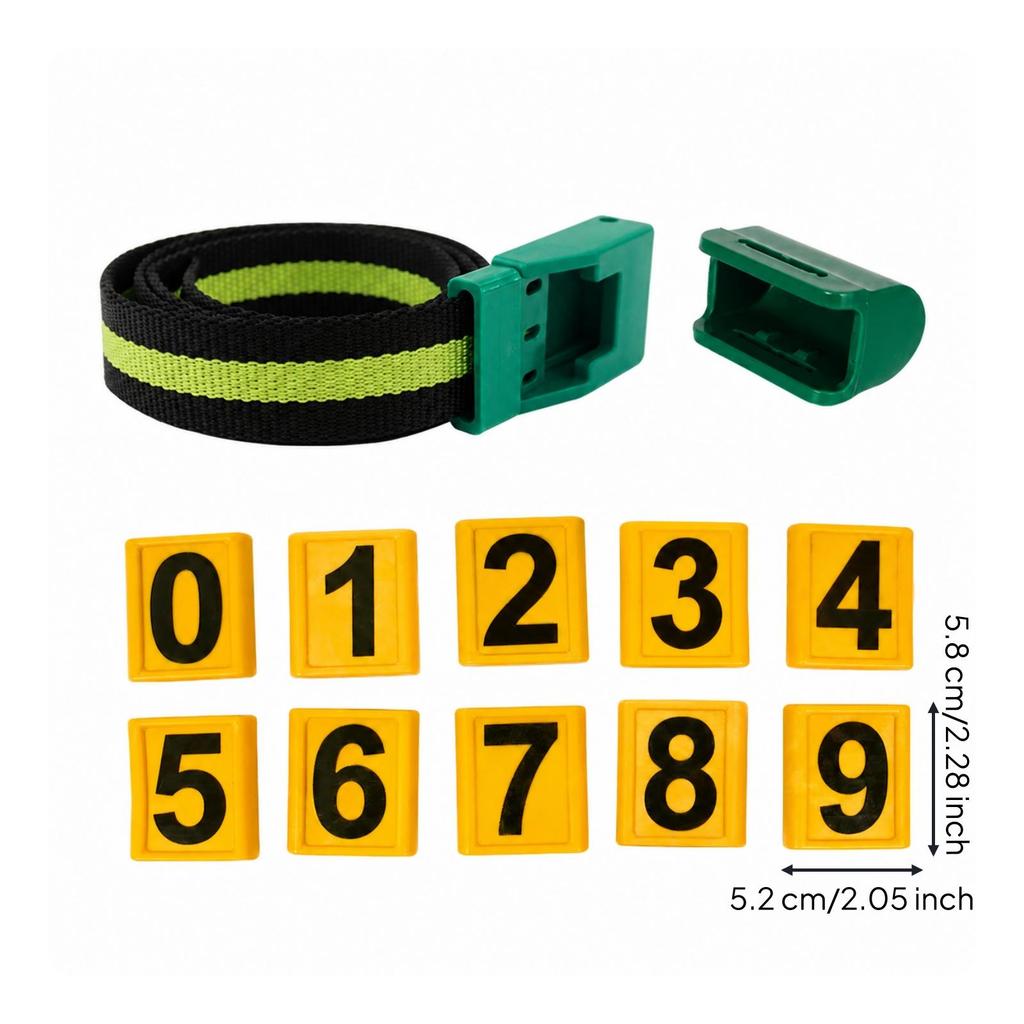Cow Neck Strap with Identification Plates Woven Nylon for Farmers