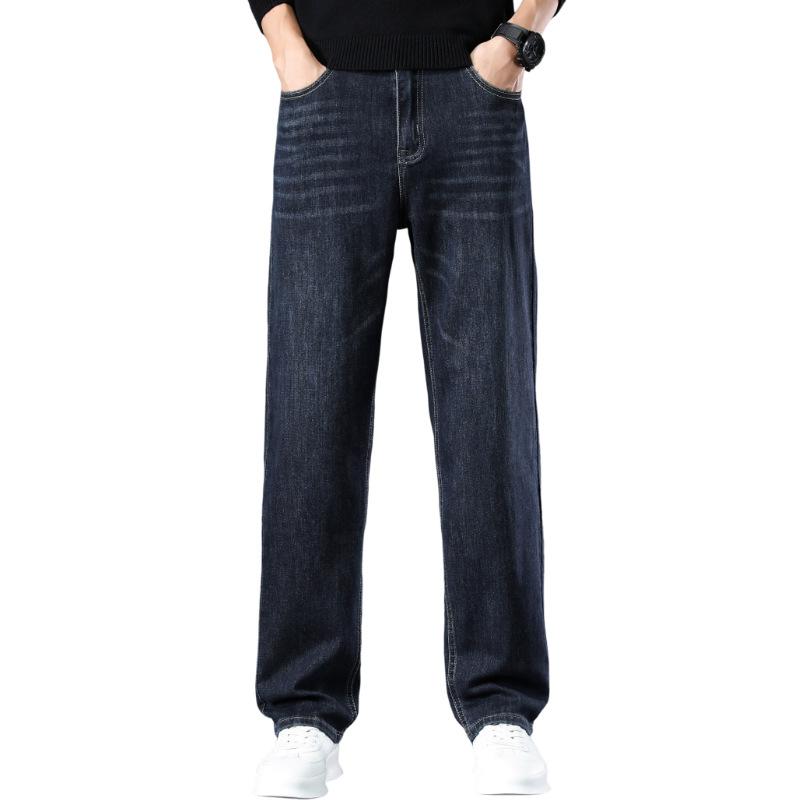 Autumn new style of jeans, loose, straight, comfortable, soft, trendy and versatile, fashionable denim trousers