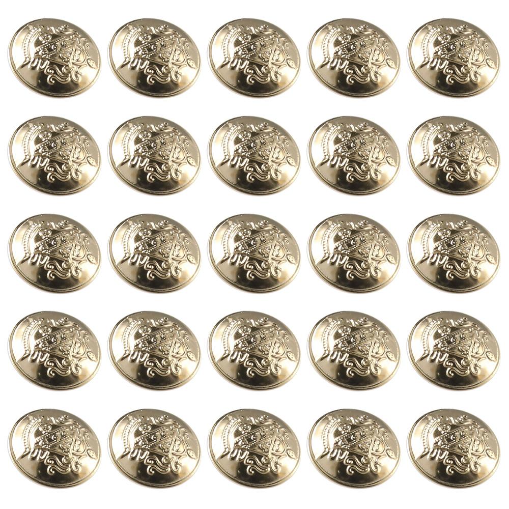 

25 PCS Metal Blazer Button Set Vintage Gold Buttons Sewing Buttons Gold Emblem Shank Buttons DIY Crafts 15mm 20mm антична латунь кольору
