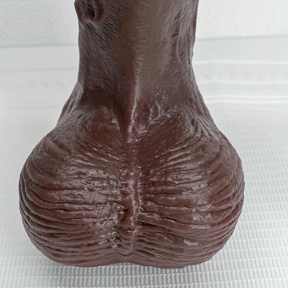 9,65" Realistisk Svart Dildo med Sugekopp, Flere Størrelser, Flytende Silikon, G-punkt- og Analsimulering for Par, Håndfri Lek