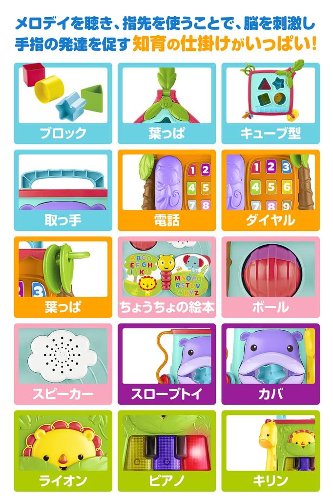 Fisher-Price Bilingvální vzdělávací krabice [6 měsíců a více] [Vzdělávací, anglický a cizí jazyky] [Dárek] DNY97