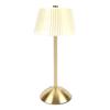 Pleated Table Lamp Cordless Touch Control   1200mAh Rechargeable Battery Operated Nightstand Lamp for Bedroom Living Room