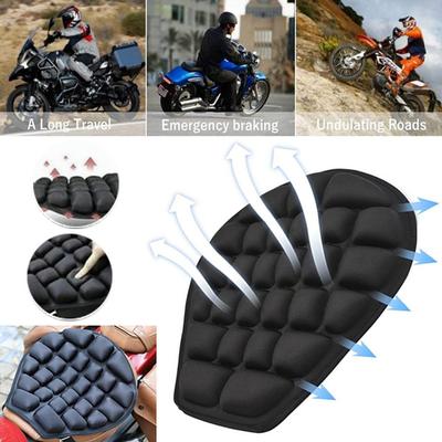Capa de Assento de Motocicleta Macia 3D Choque Almofada de Assento Confortável Antiderrapante Absorção de Choque Respirável Capa de Almofada de Assento de Motocicleta para Motocicleta